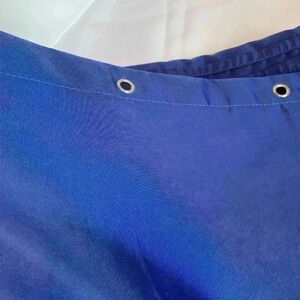 Solid Plain Cobalt Blue Shower Curtain or Curtain Liner with Magnetic Corners